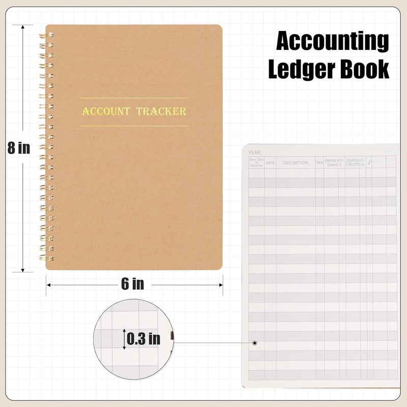 Koogel Accounting Ledger Book, Expense Tracker Notebook A5 Budget Bill Tracker Notebook for Home Budget Tracking Business Bookkeeping Personal Finance Planner, Income and Expense Log Book - Image 5